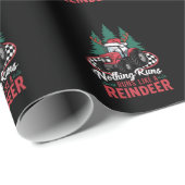 Niets loopt als een rendier kersttractor cadeaupapier (Rol Hoek)
