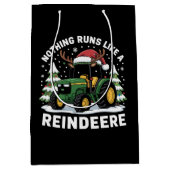 Niets loopt als een rendierere kersttractor medium cadeauzakje (Voorkant)