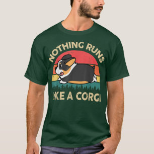 Niets loopt als een Tricolor Corgi Gifts for Love T-shirt