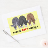 Niets, maar Beardies Rechthoekige Sticker (Envelop)