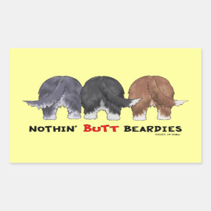 Niets, maar Beardies Rechthoekige Sticker