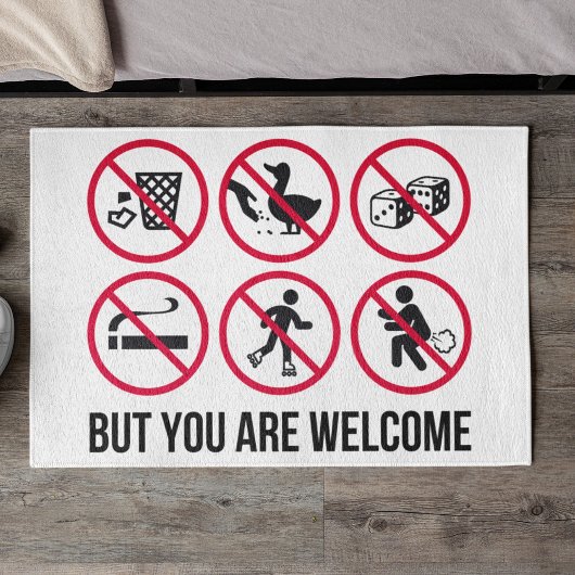 Niets, maar je bent welkom deurmat