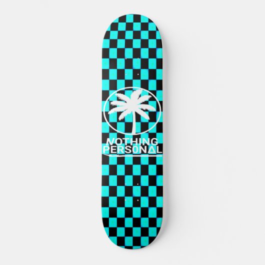 Niets persoonlijke zwarte en blauwe gradiënt gecon skateboard (Voorkant)