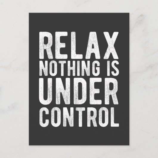 niets staat onder controle briefkaart (Voorkant)