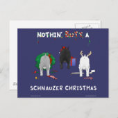 Niets steekt Kerstmis Schnauzer uit Feestdagenkaart (Voorkant / Achterkant)