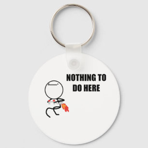 Niets te doen hier Rage Face Meme Sleutelhanger