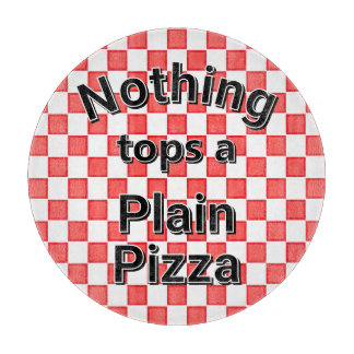 Niets Topjes een gewone pizza Snijplank