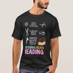 Niets verslaat het lezen van grappige Steen Papier T-shirt