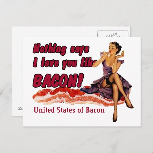 Niets zegt dat ik van je hou, Bacon. Briefkaart (Voorkant / Achterkant)