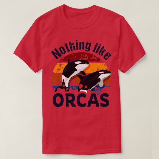 Niets zoals het ontwerp van de Orcas Retro Killer  T-shirt (Design voorkant)
