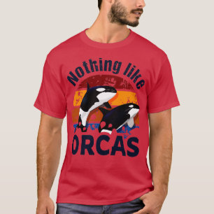 Niets zoals het ontwerp van de Orcas Retro Killer T-shirt