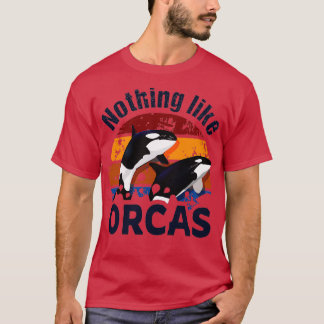 Niets zoals het ontwerp van de Orcas Retro Killer  T-shirt