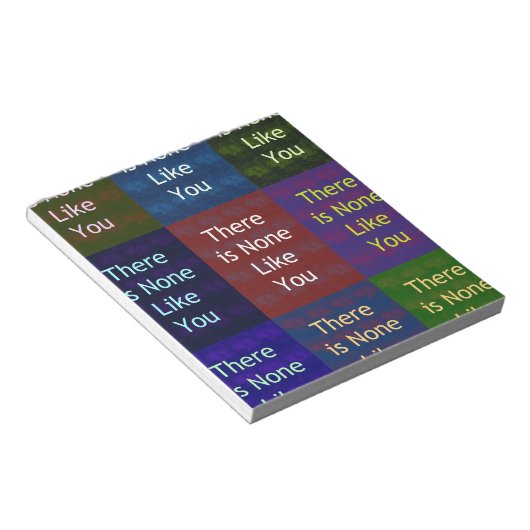 Niets zoals jij notitieblok (Schuin)