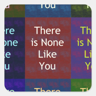 Niets zoals jij vierkante sticker