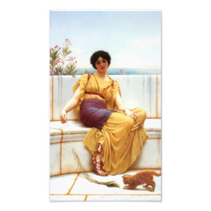 Nietsdoen door John William Godward Foto Afdruk