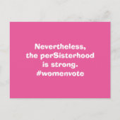 Niettemin, duurde zij de Stem van Vrouwen voort Briefkaart (Voorkant)