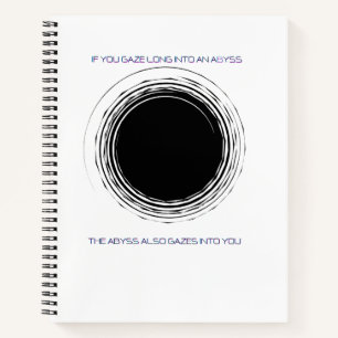 Nietzsche Afgrond Citaat Minimalistische Filosofie Notitieboek