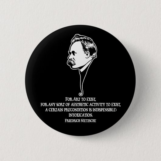 Nietzsche-art-1-DKT Ronde Button 5,7 Cm (Voorkant)