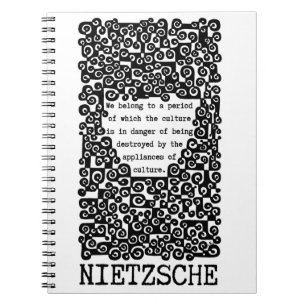 Nietzsche citeert Nietzsche dat CULTUUR in gevaar Notitieboek