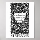 Nietzsche citeert Nietzsche dat CULTUUR in gevaar  Poster (Voorkant)