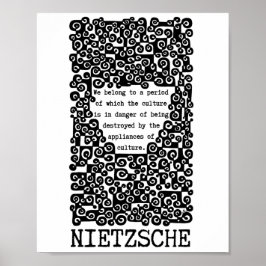 Nietzsche citeert Nietzsche dat CULTUUR in gevaar  Poster