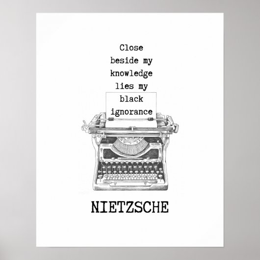 Nietzsche citeert Nietzsche de Kennis- en Onwetens Poster (Voorkant)
