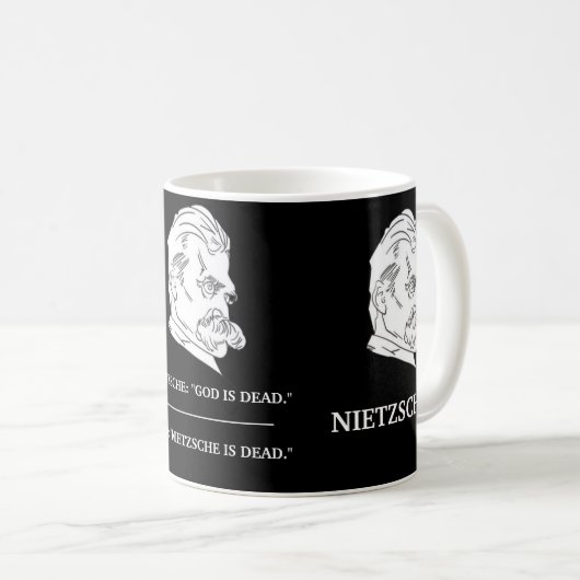 NIETZSCHE "Dieu est mort" Mug (Devant droit)