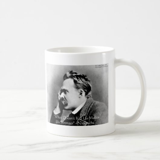 Nietzsche "Dood U niet" Citaat Gifts & T - shirts Koffiemok (Rechts)
