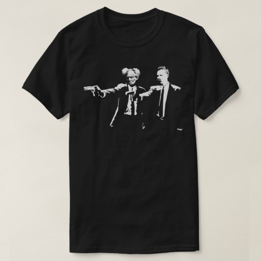Nietzsche en Schopenhauer Filosoof Longsleeve T-shirt (Design voorkant)