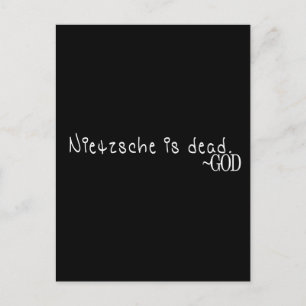 NIETZSCHE IS DOOD - GOD BRIEFKAART