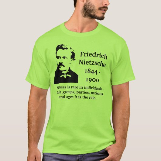 Nietzsche Madness Quote T-shirt (Voorkant)