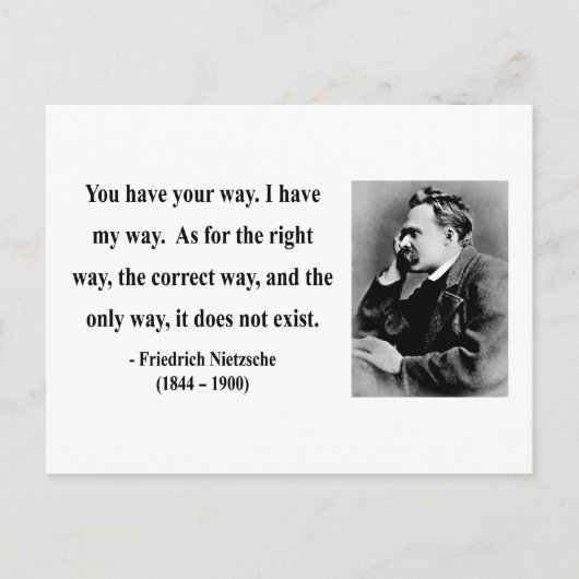 Nietzsche Quote 1b Briefkaart (Voorkant)