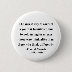 Nietzsche Quote 2a Ronde Button 5,7 Cm