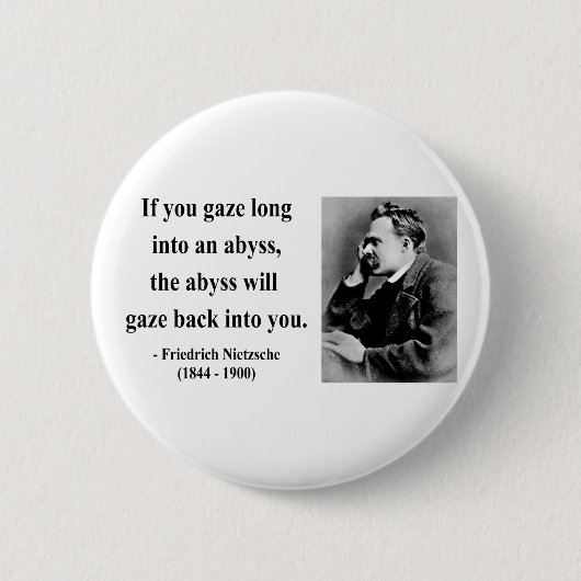 Nietzsche Quote 4b Ronde Button 5,7 Cm (Voorkant)