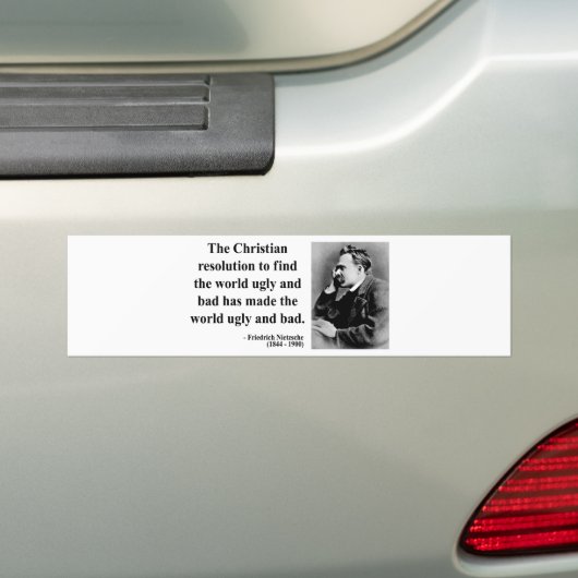 Nietzsche Quote 8b Bumpersticker (Op auto)