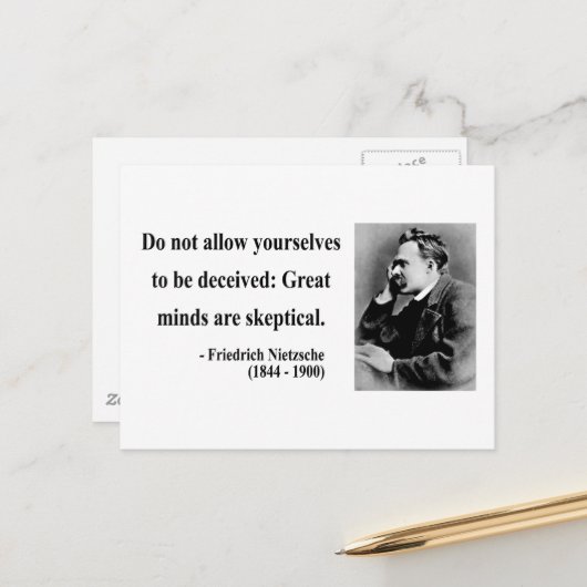 Nietzsche Quote 9b Briefkaart (Voorkant / Achterkant in situ)