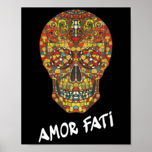 Nietzsche Stoïcijnse citaat filosoof Sugar Skull A Poster