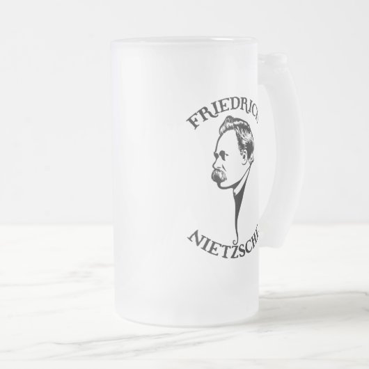 Nietzsche - sv matglas bierpul (Voorkant rechts)