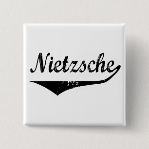 Nietzsche Vierkante Button 5,1 Cm