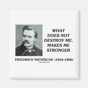 Nietzsche wat me niet vernietigt maakt sterker magneet