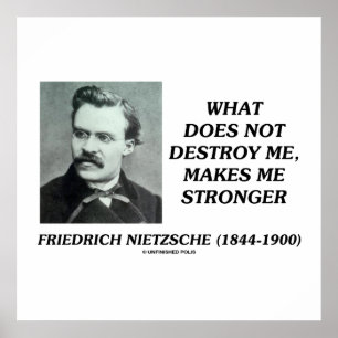 Nietzsche wat me niet vernietigt Quote Poster