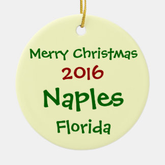 NIEUW 2016 NAPLES FLORIDA MERRY CHRISTMAS ORNAMENT