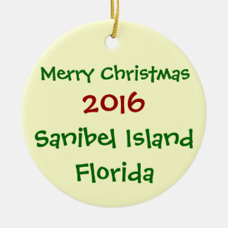 NIEUW 2016 SANIBEL ISLAND FLORIDA CHRISTMAS ORNAME KERAMISCH ORNAMENT