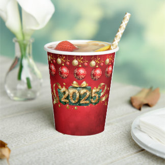 Nieuw 2025 jaar Red Cup Papieren Bekers