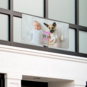 Nieuw aan de bemanning | Geboortemteken ter bekend Spandoek (Buitenkant Gebouw)