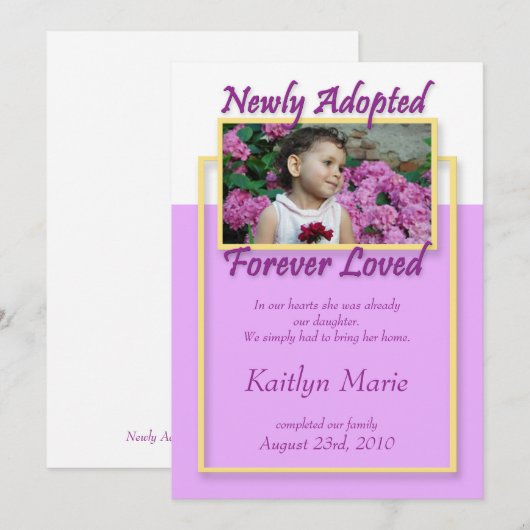 Nieuw aangenomen, ooit geliefd ~ aankondigingen (Voorkant / Achterkant)