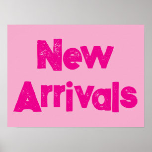 Nieuw Aankomst Teken, Roze Retail Signage, Boutiqu Poster