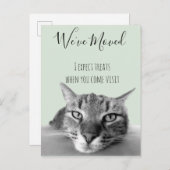 Nieuw adres aankondiging van Cat Funny (Voorkant / Achterkant)