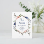 Nieuw adres | Aankondiging van de beweging van de Briefkaart (Staand voorkant)