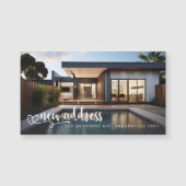 Nieuw Adres Bewegend Huis Foto Magnet (Voorkant)